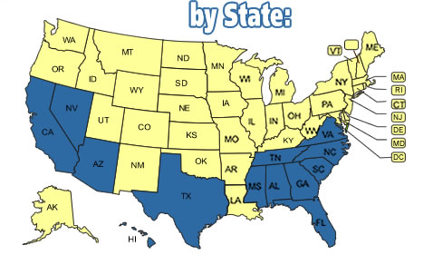 State Map of Pet Friendly Rentals